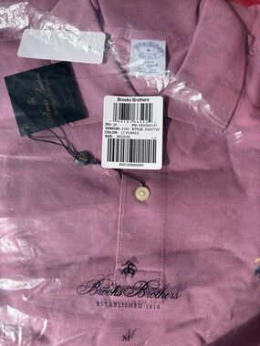 Brooks Brothers Polo Shirt in Dusty pink/light purple